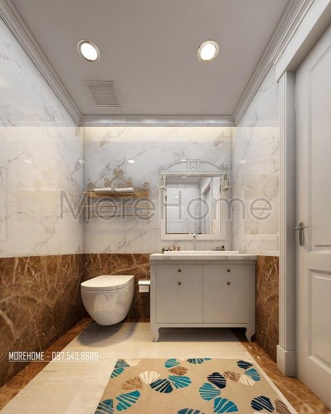 Thiết kế nội thất phòng tắm, nhà vệ sinh chung cư Royal City